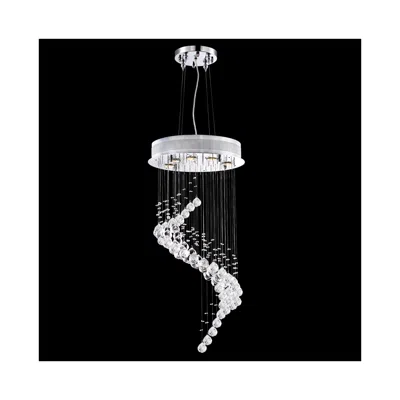 James Moder Crystal Rain 17" Wide Modern 5-light Pendant Chandelier