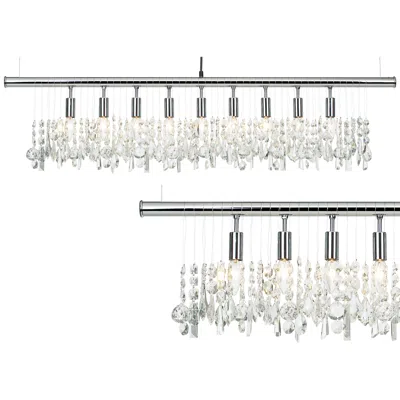 James Moder James R. Moder Broadway 47" Wide Crystal Bar Island Chandelier