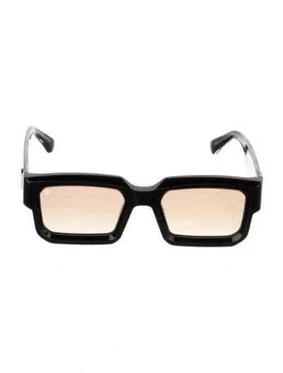 Pre-owned James Oro Titan Square Sunglasses In Black