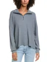 James Perse Half Zip Pullover In Gray