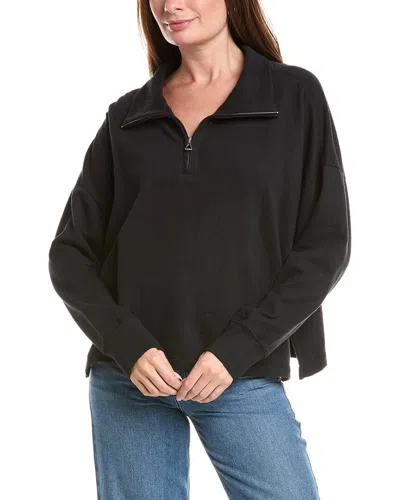 James Perse 1/2-zip Pullover In Black