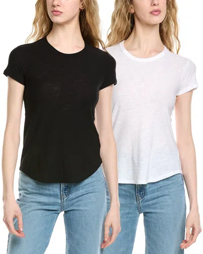 James Perse 2pk Crew Shirt In Multi