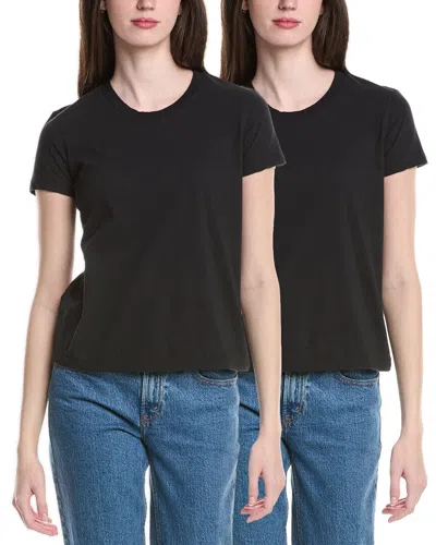 James Perse 2pk Little Boy T-shirt In Black