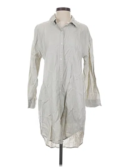 Pre-owned James Perse 3/4 Sleeve Button Down Shirt In Gray
