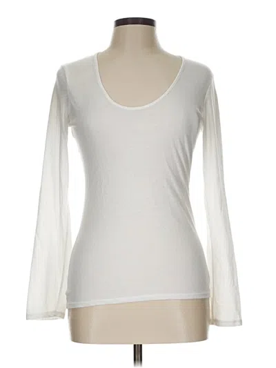 Pre-owned James Perse 3/4 Sleeve T-shirt In White