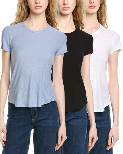 James Perse 3pk Little Boy T-shirt In Black