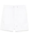 James Perse Cotton-blend Drawstring Shorts In ホワイト