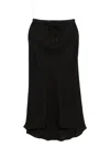 James Perse Surfside Asymmetric Linen Skirt In Black