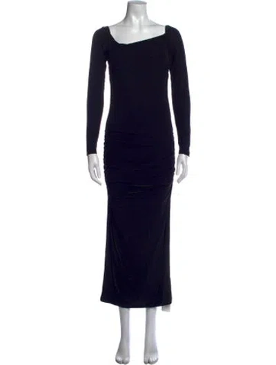 Pre-owned James Perse Asymmetrical Long Dress In Black
