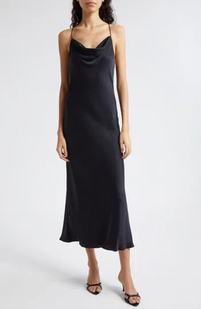 James Perse Averi Halter Dress In Black
