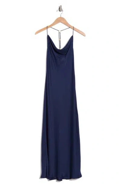 James Perse Averi Halter Dress In Spring Navy