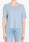 James Perse Cropped T-shirt In Blue