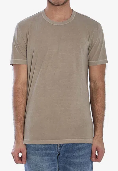 James Perse Basic Crewneck T-shirt In Beige