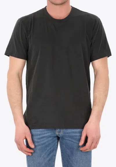 James Perse Basic Crewneck T-shirt In Gray