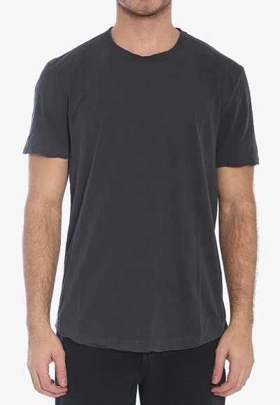 James Perse Basic Crewneck T-shirt In Gray