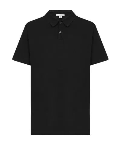James Perse Basic Polo Shirt In Black