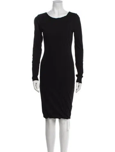 Pre-owned James Perse Bateau Neckline Knee-length Dress In Blue