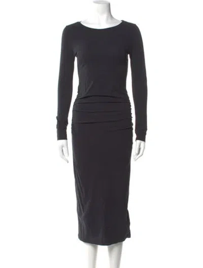 Pre-owned James Perse Bateau Neckline Knee-length Dress In Gray