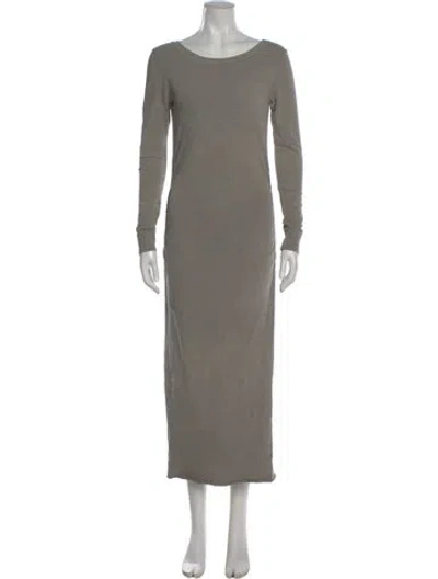 Pre-owned James Perse Bateau Neckline Long Dress In Neutral