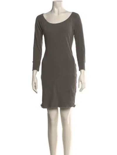 Pre-owned James Perse Bateau Neckline Mini Dress In Neutral