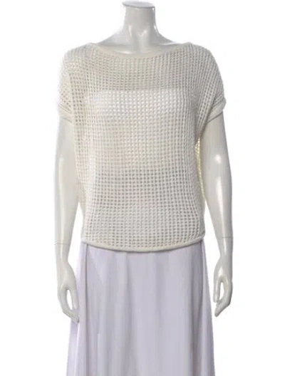 Pre-owned James Perse Bateau Neckline Sweater In Neutral
