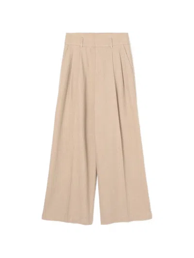 James Perse Belt-loop Pleated Trousers In Neutral