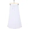 James Perse Bias Cut Linen Skirt In White