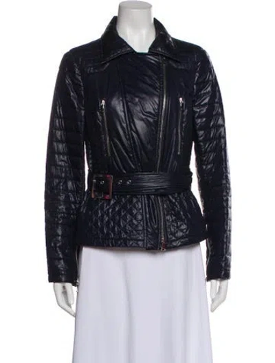 Pre-owned James Perse Biker Jacket In Blue