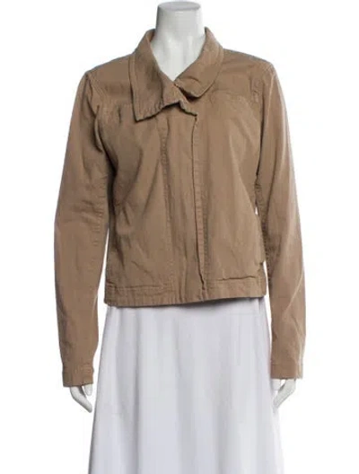 Pre-owned James Perse Biker Jacket In Neutrals