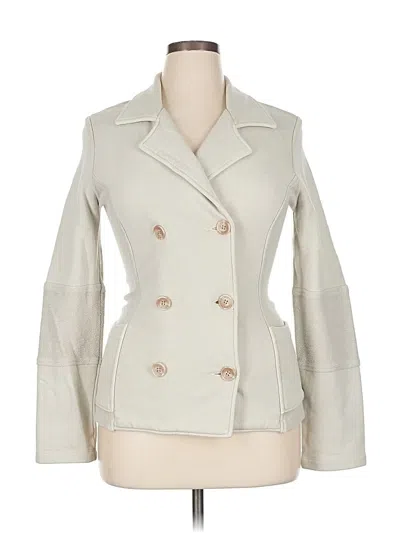 Pre-owned James Perse Blazer Jacket In White