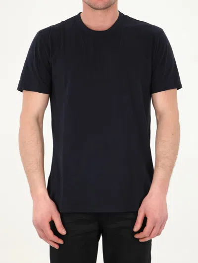 James Perse Blue Cotton T-shirt In Black