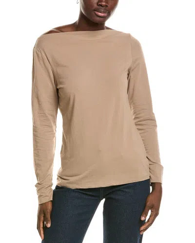 James Perse Boatneck T-shirt In Brown