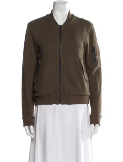 Pre-owned James Perse Bomber Jacket In Brown