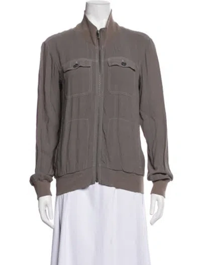 Pre-owned James Perse Bomber Jacket In Grey