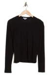 James Perse Boxy Long Sleeve T-shirt In Black