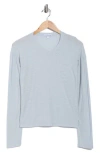 James Perse Boxy Long Sleeve T-shirt In Blue