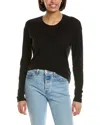 James Perse Cropped Sport T-shirt In Black