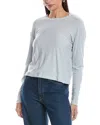 James Perse Crew Neck Long Sleeve T-shirt In Gray