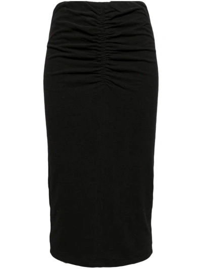 James Perse Brushed Jersey Skirt In Black