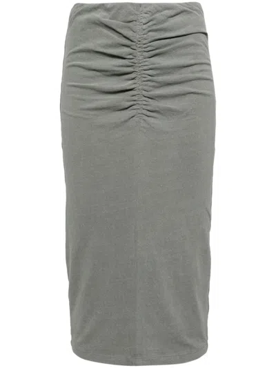 James Perse Brushed Jersey Skirt In Grey