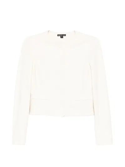 James Perse Brushed Knit Jacket In White