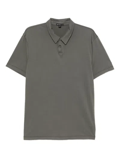 James Perse Brushed-lotus Polo Shirt In Green