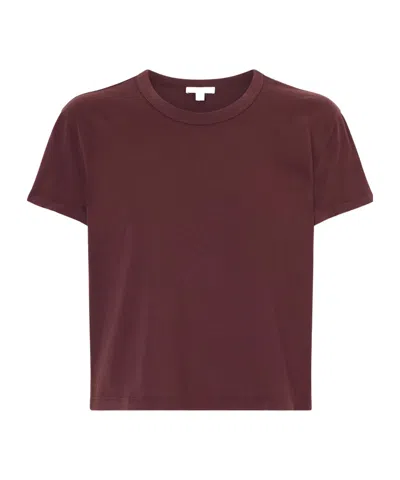 James Perse Cropped Cotton-jersey T-shirt In Brown