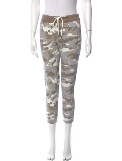 Pre-owned James Perse Camouflage Print Skinny Leg Pants W/ Tags In Gray