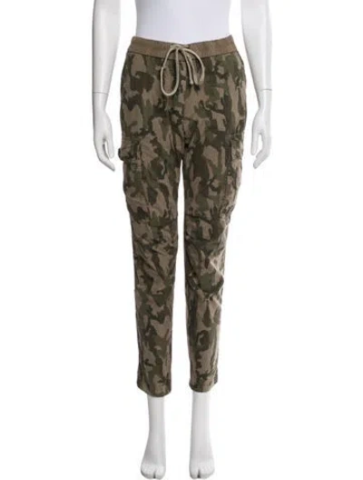Pre-owned James Perse Camouflage Print Straight Leg Pants In Blue