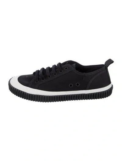 Pre-owned James Perse Canvas Colorblock Pattern Sneakers In Blue