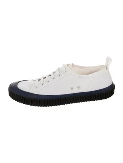 Pre-owned James Perse Canvas Printed Sneakers In White