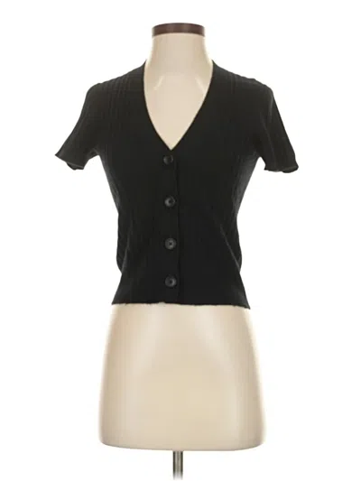 Pre-owned James Perse Cardigan Sweater In Black