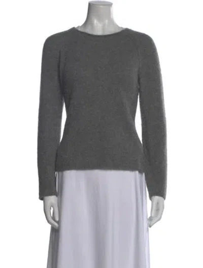 Pre-owned James Perse Cashmere Bateau Neckline Sweater In Gray