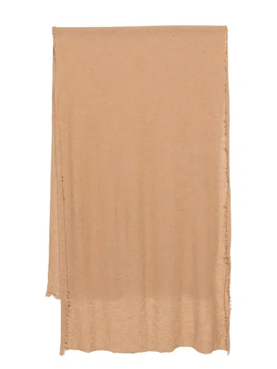 James Perse Cashmere Blend Scarf In Brown